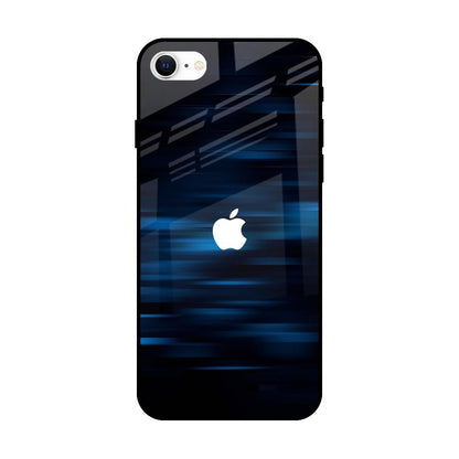 Blue Rough Abstract iPhone SE 2022 Glass Back Cover Online
