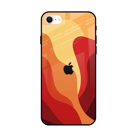 Magma Color Pattern iPhone SE 2022 Glass Back Cover Online