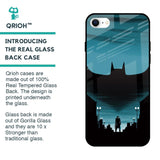 Cyan Bat Glass Case for iPhone SE 2022