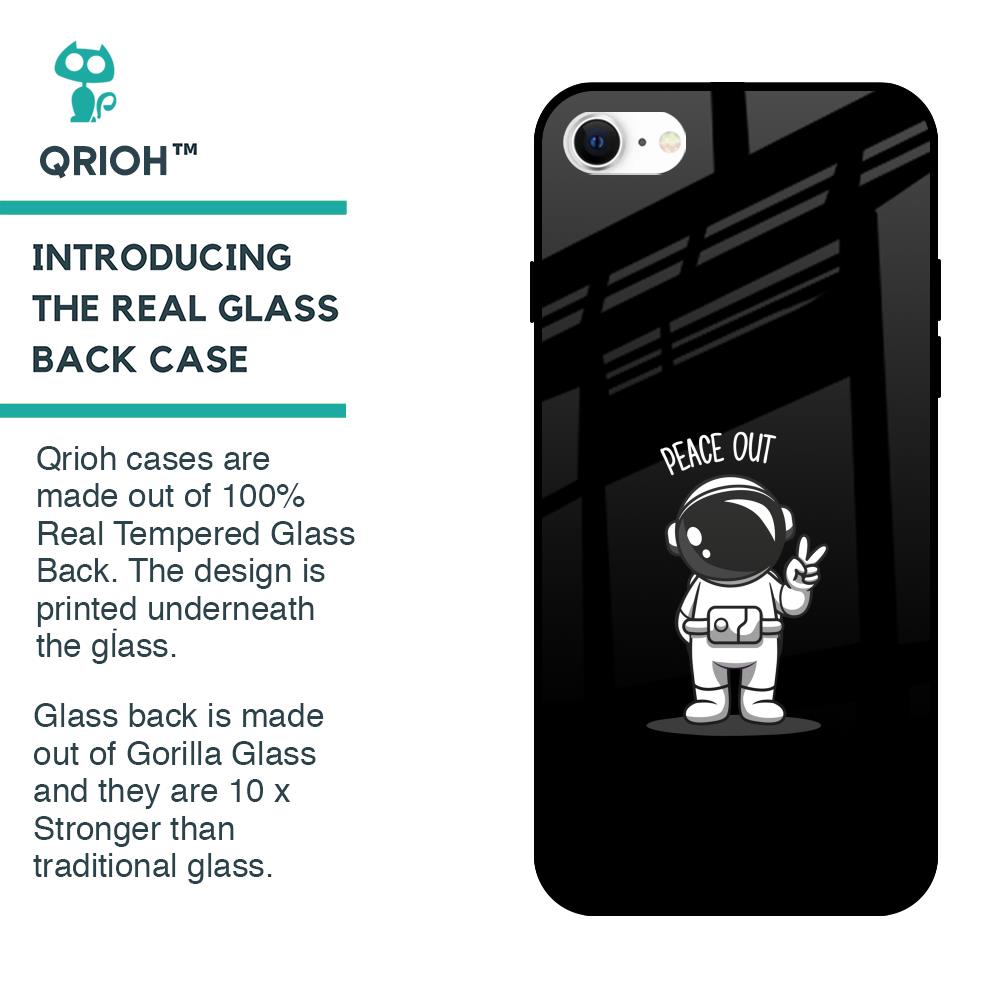 Peace Out Astro Glass Case for iPhone SE 2022