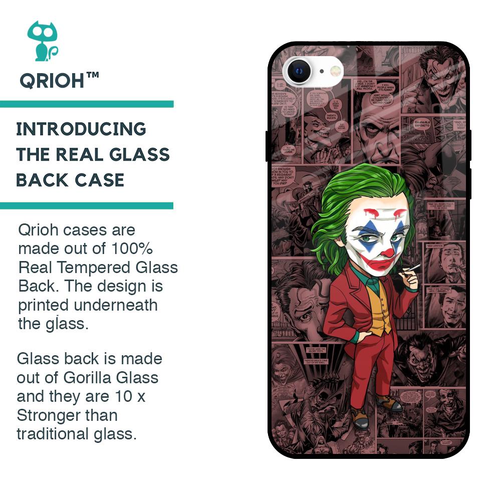 Joker Cartoon Glass Case for iPhone SE 2022