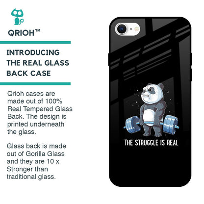 Real Struggle Glass Case for iPhone SE 2022
