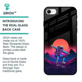 Retro Astronaut Glass Case for iPhone SE 2022