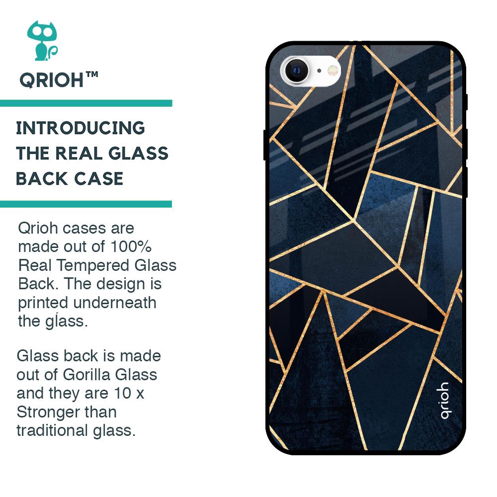 Abstract Tiles Glass case for iPhone SE 2022