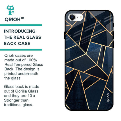 Abstract Tiles Glass case for iPhone SE 2022