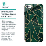 Abstract Green Glass Case For iPhone SE 2022