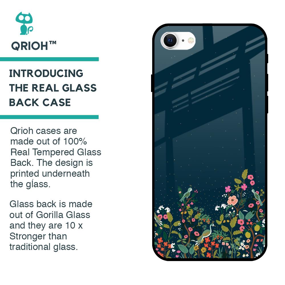 Small Garden Glass Case For iPhone SE 2022
