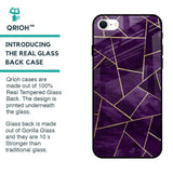 Geometric Purple Glass Case For iPhone SE 2022