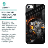 Aggressive Lion Glass Case for iPhone SE 2022