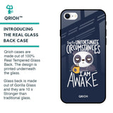 Struggling Panda Glass Case for iPhone SE 2022