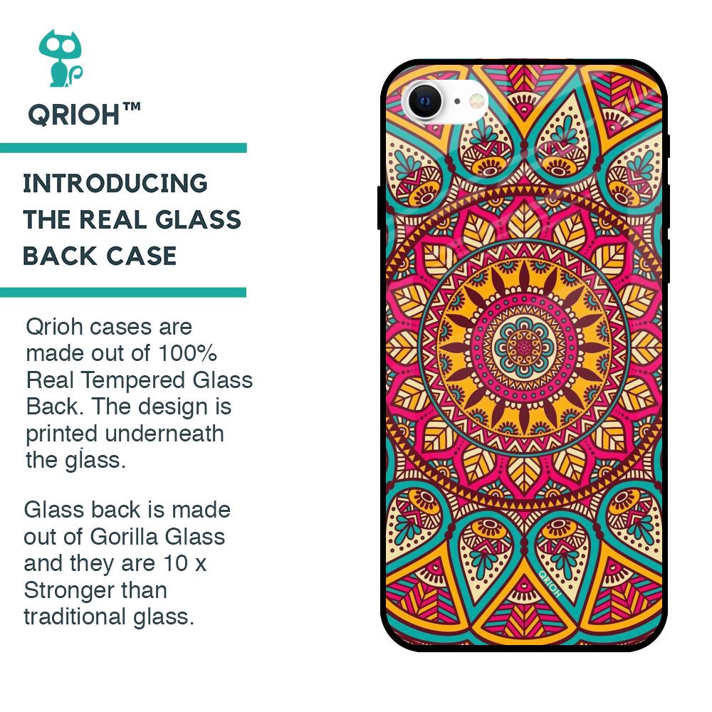Elegant Mandala Glass Case for iPhone SE 2022