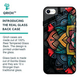 Retro Gorgeous Flower Glass Case for iPhone SE 2022