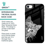 Kitten Mandala Glass Case for iPhone SE 2022