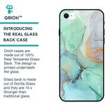 Green Marble Glass case for iPhone SE 2022