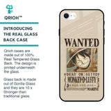 Luffy Wanted Glass Case for iPhone SE 2022