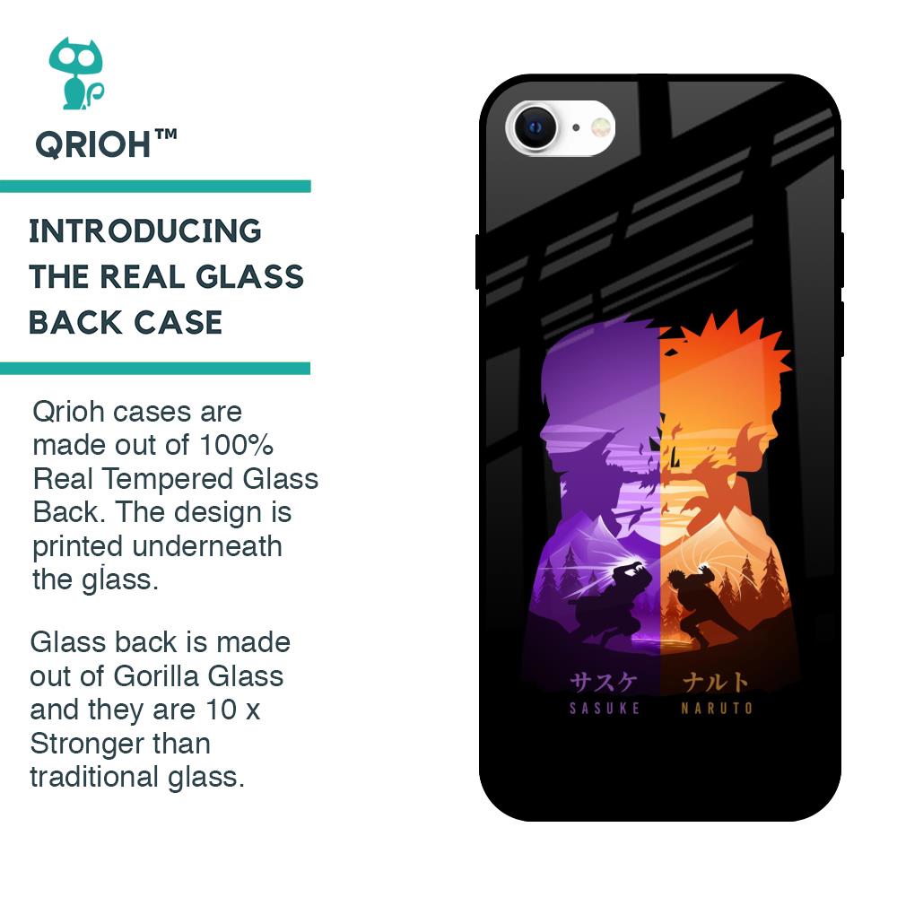 Minimalist Anime Glass Case for iPhone SE 2022