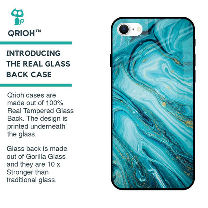 Ocean Marble Glass Case for iPhone SE 2022