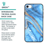Vibrant Blue Marble Glass Case for iPhone SE 2022