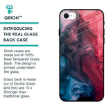 Blue & Red Smoke Glass Case for iPhone SE 2022