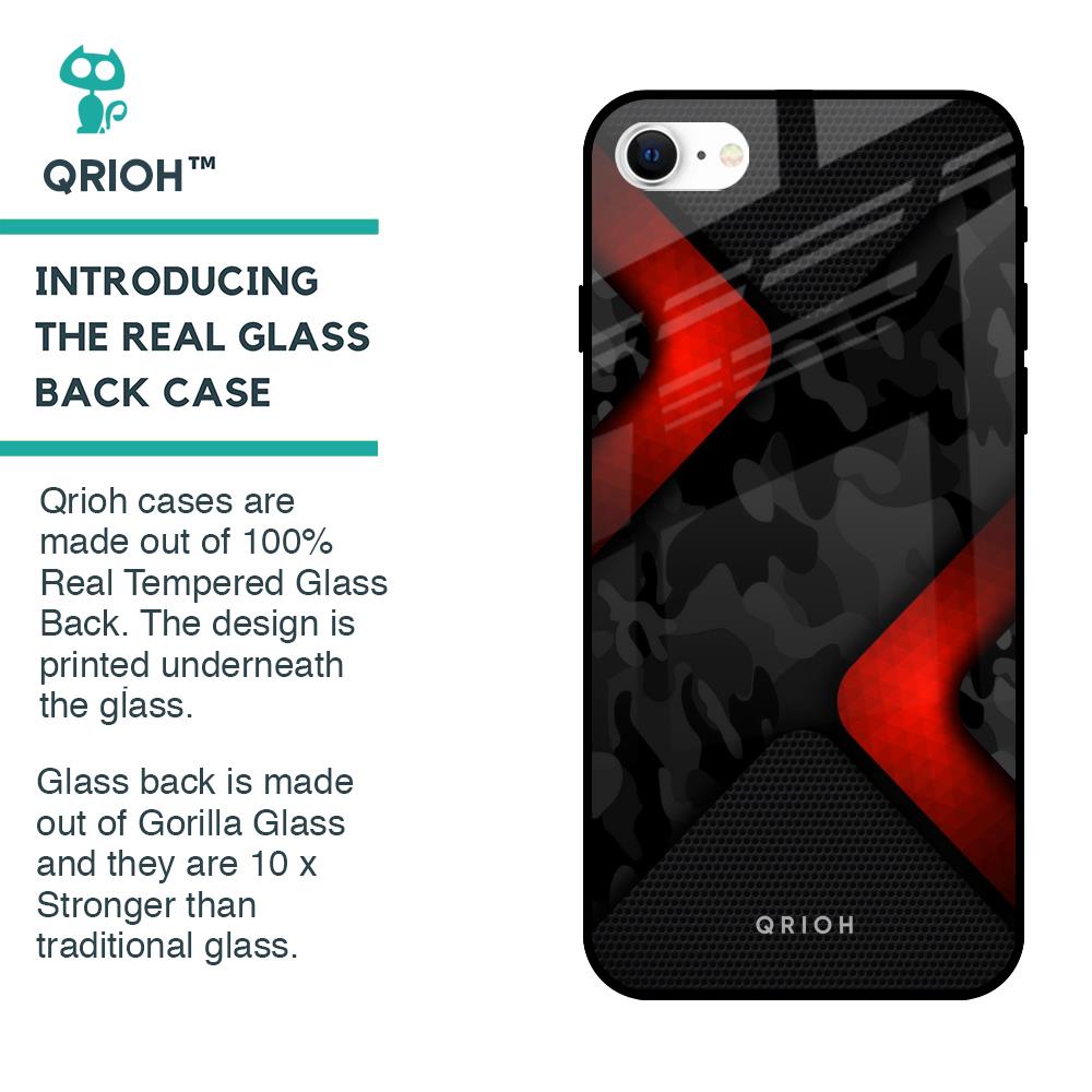 Modern Camo Abstract Glass Case for iPhone SE 2022