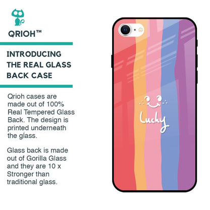 Lucky Abstract Glass Case for iPhone SE 2022