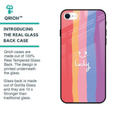 Lucky Abstract Glass Case for iPhone SE 2022