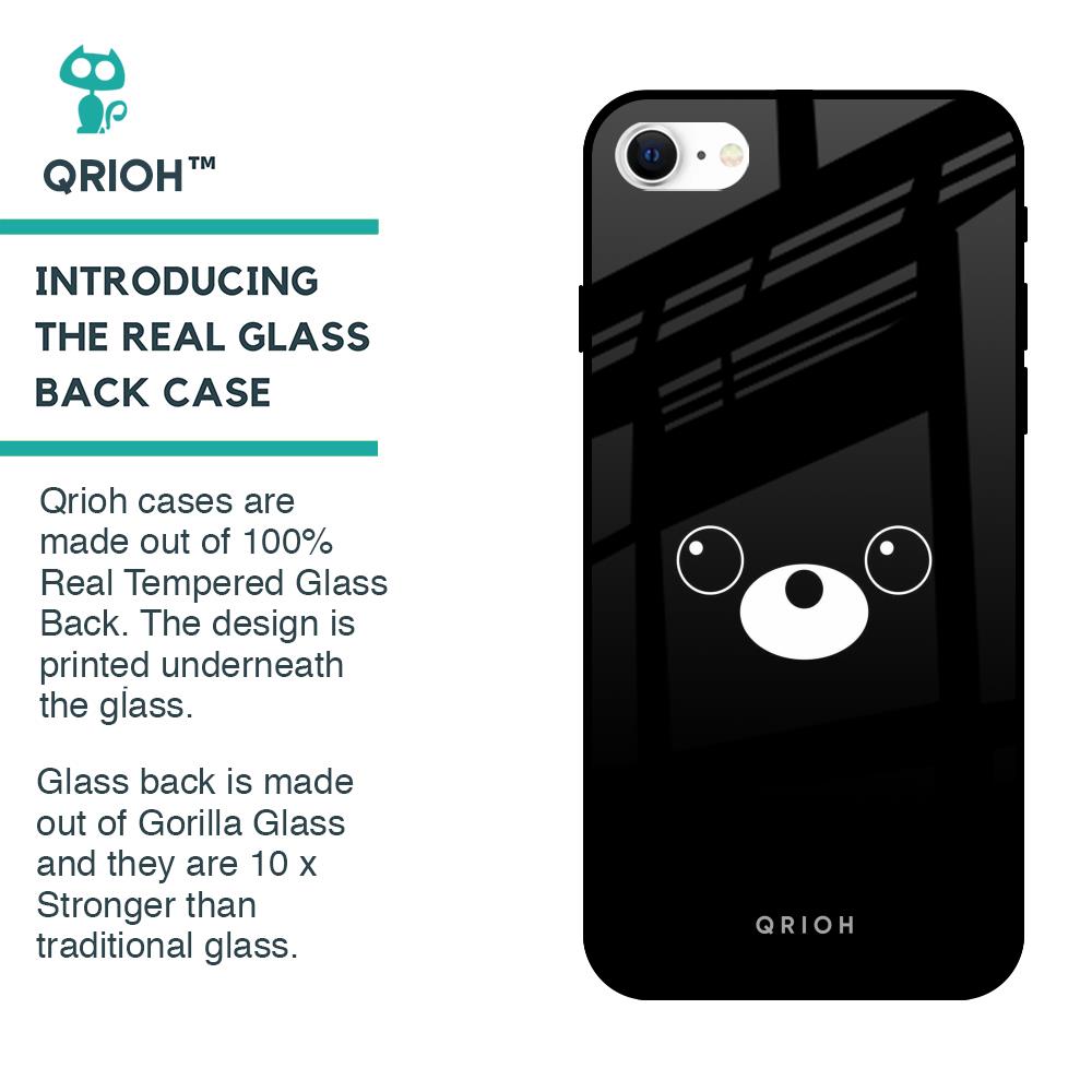 Cute Bear Glass Case for iPhone SE 2022