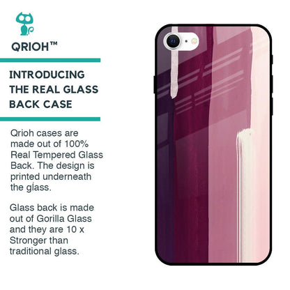 Brush Stroke Art Glass Case for iPhone SE 2022