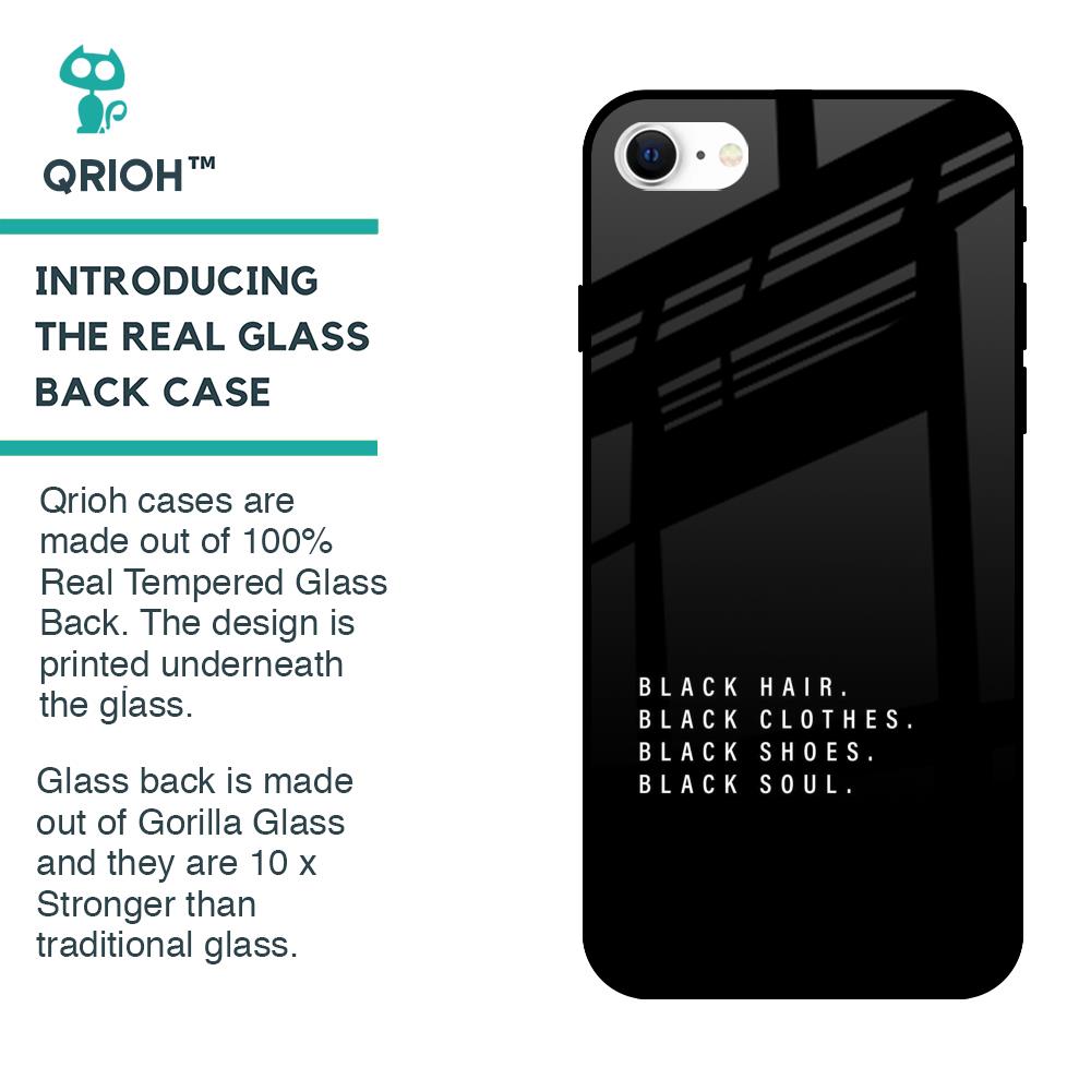 Black Soul Glass Case for iPhone SE 2022