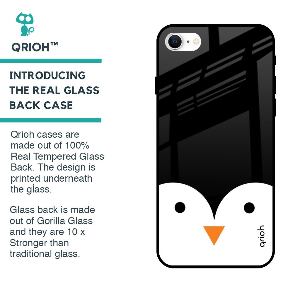 Cute Penguin Glass Case for iPhone SE 2022