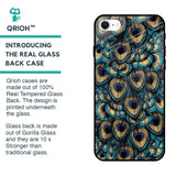 Peacock Feathers Glass case for iPhone SE 2022