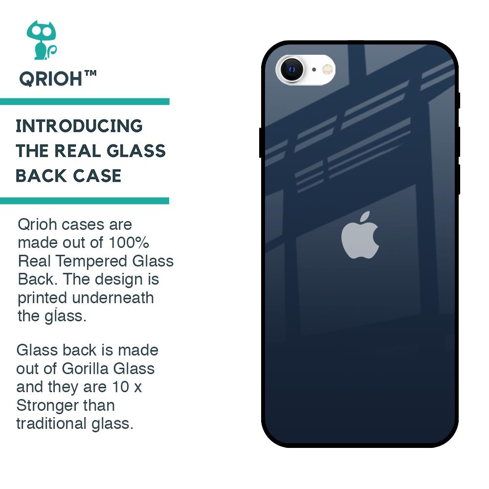 Overshadow Blue Glass Case For iPhone SE 2022