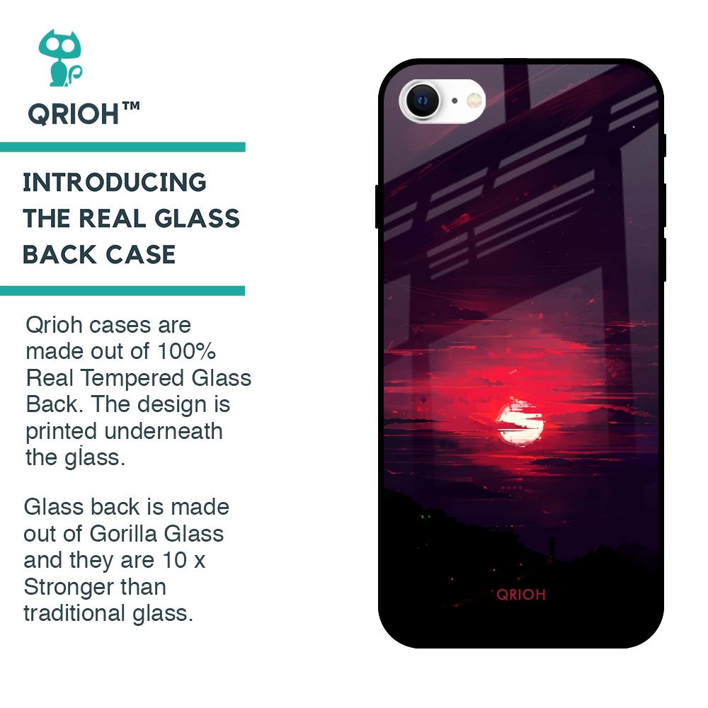 Morning Red Sky Glass Case For iPhone SE 2022