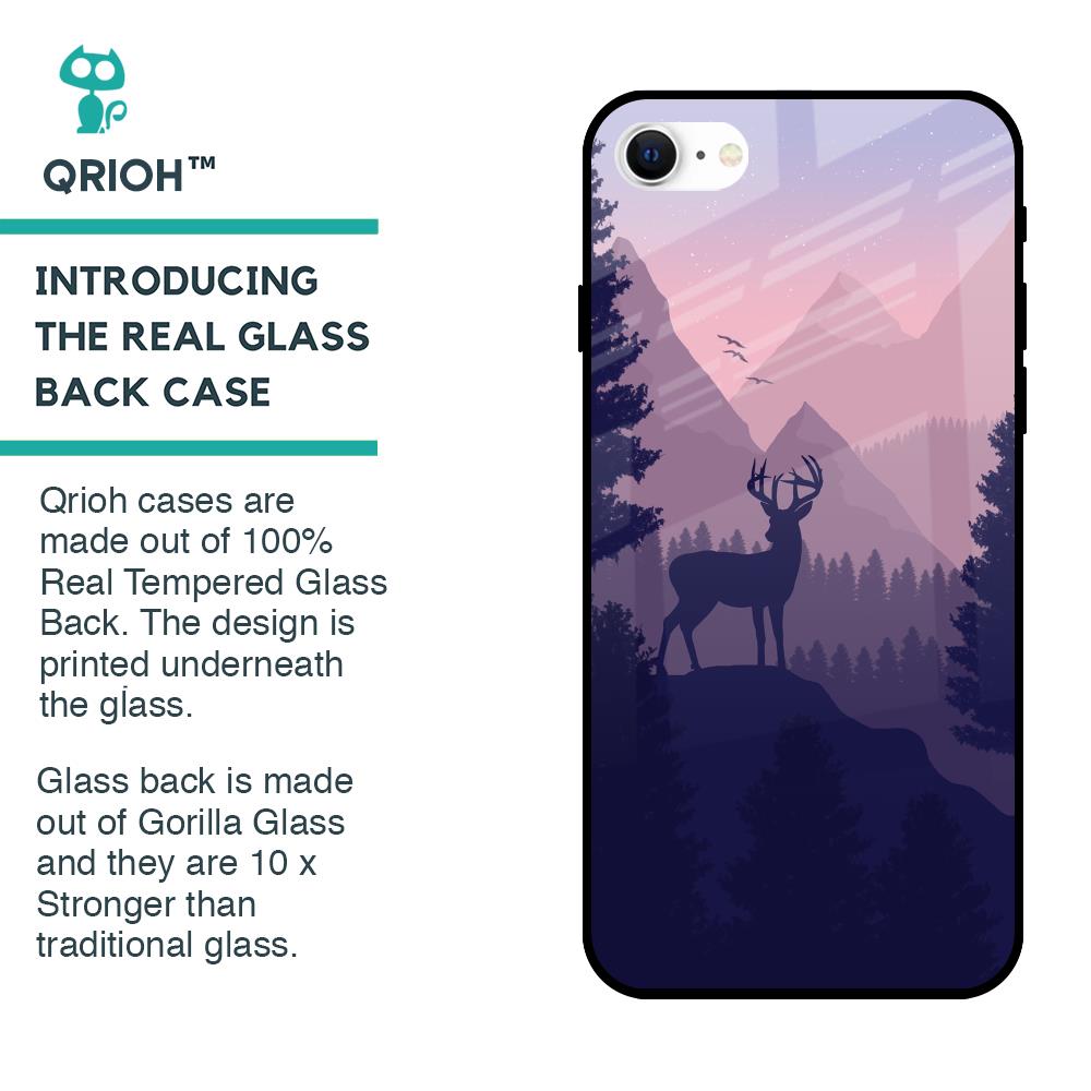Deer In Night Glass Case For iPhone SE 2022