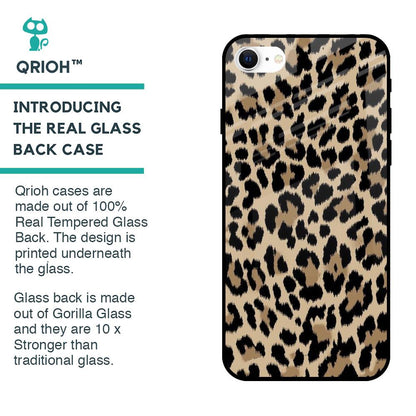 Leopard Seamless Glass Case For iPhone SE 2022