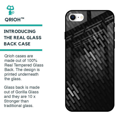 Dark Abstract Pattern Glass Case For iPhone SE 2022