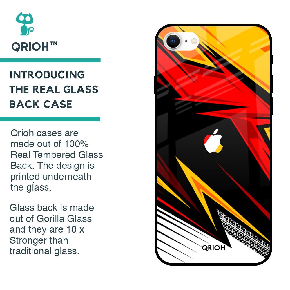 Race Jersey Pattern Glass Case For iPhone SE 2022