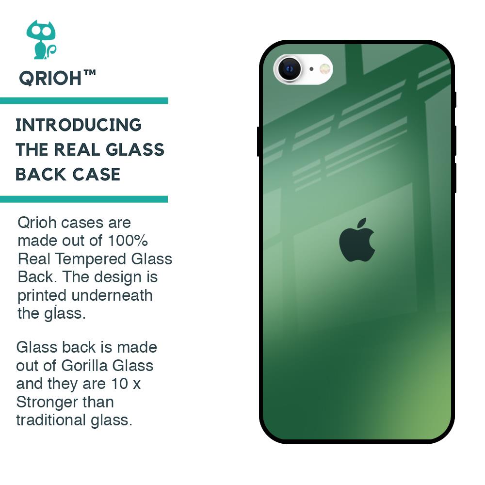 Green Grunge Texture Glass Case for iPhone SE 2022