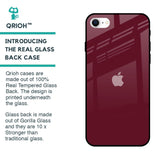 Classic Burgundy Glass Case for iPhone SE 2022