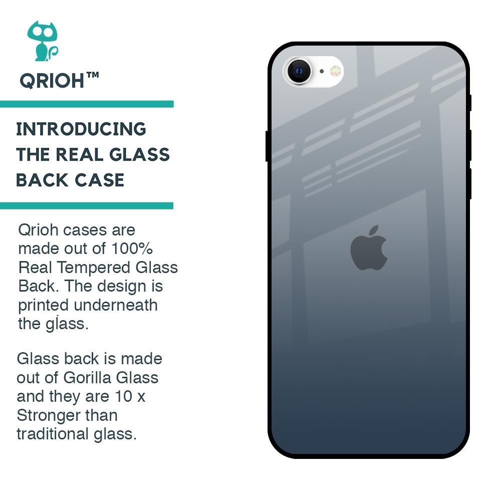 Smokey Grey Color Glass Case For iPhone SE 2022