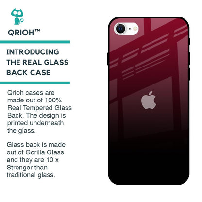 Wine Red Glass Case For iPhone SE 2022