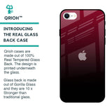 Wine Red Glass Case For iPhone SE 2022