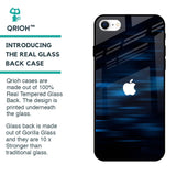 Blue Rough Abstract Glass Case for iPhone SE 2022