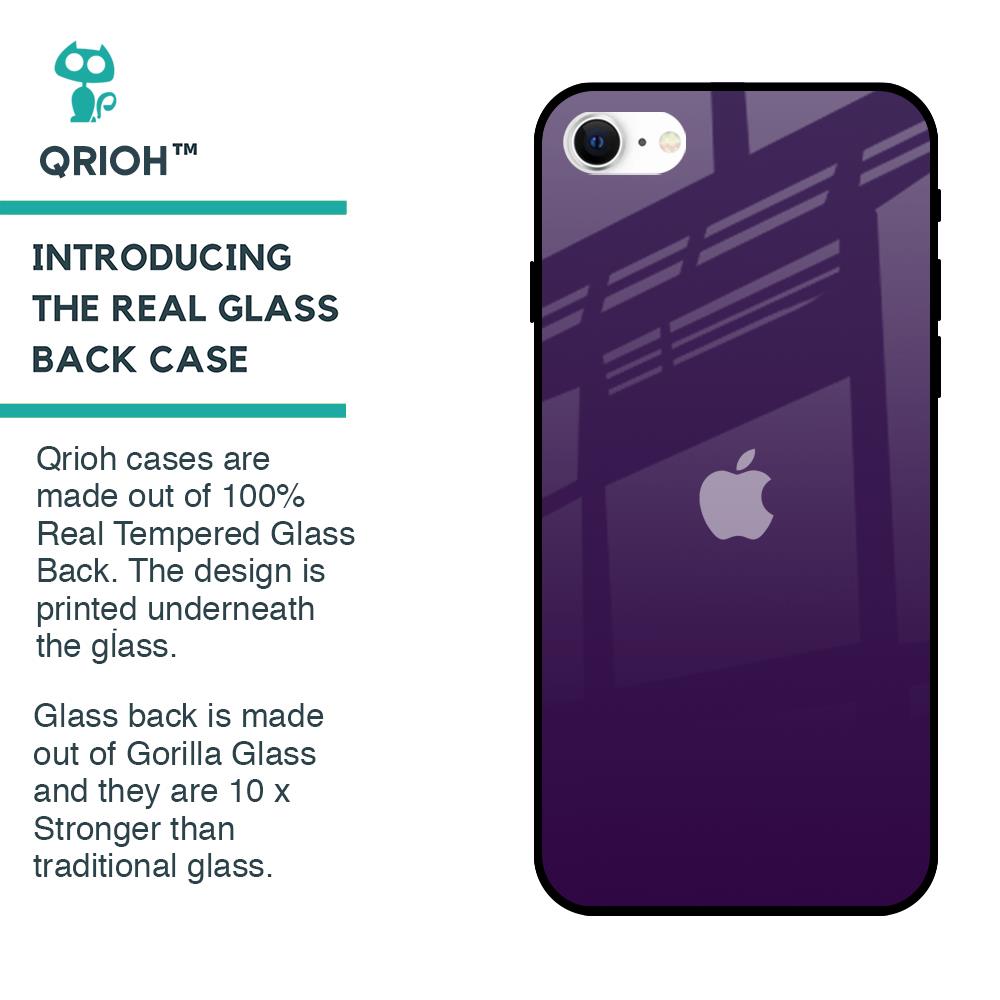 Dark Purple Glass Case for iPhone SE 2022