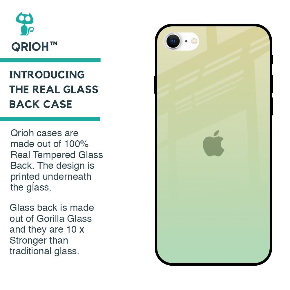 Mint Green Gradient Glass Case for iPhone SE 2022