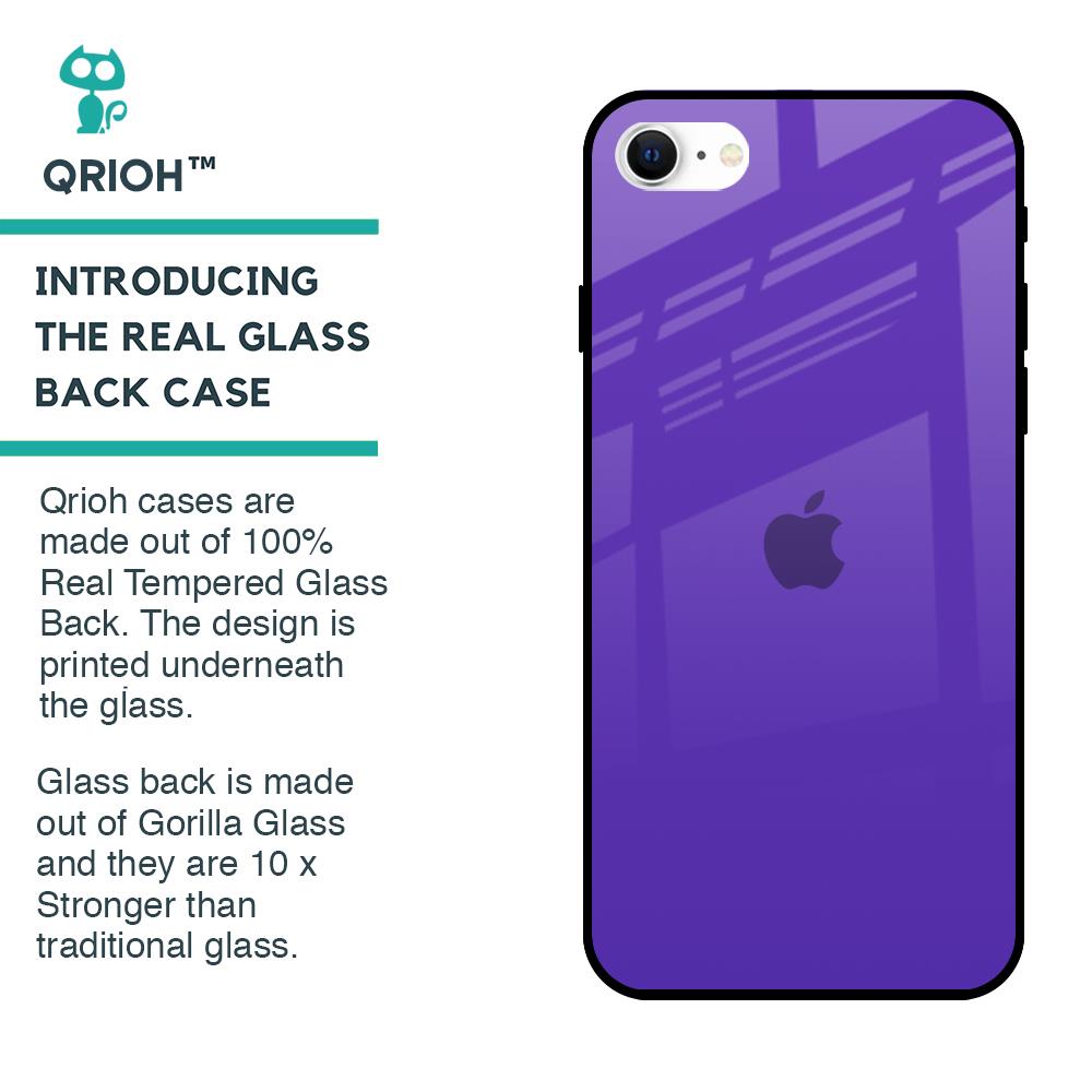 Amethyst Purple Glass Case for iPhone SE 2022