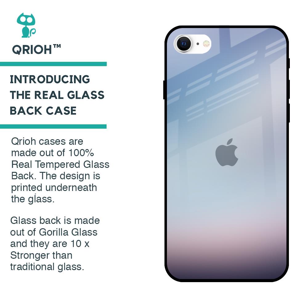 Light Sky Texture Glass Case for iPhone SE 2022