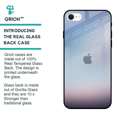 Light Sky Texture Glass Case for iPhone SE 2022