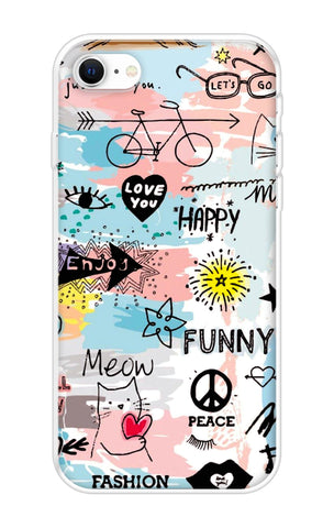 Happy Doodle iPhone SE 2022 Back Cover