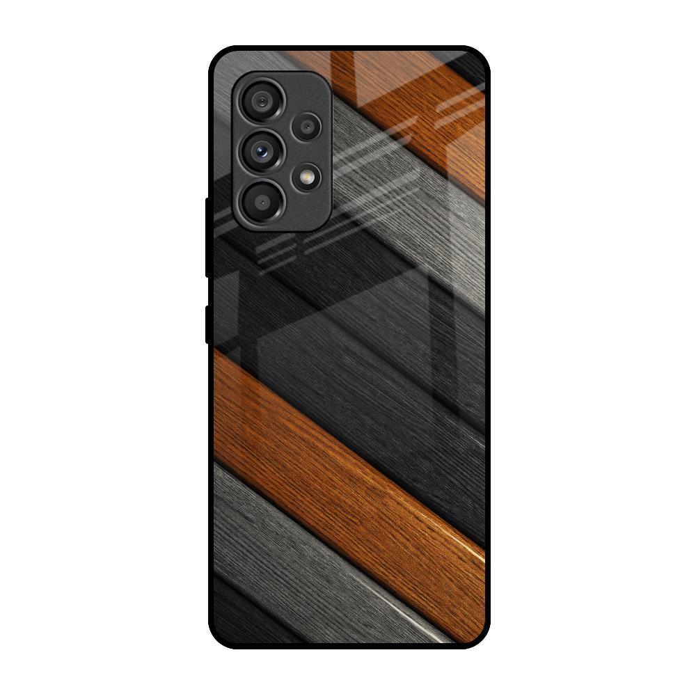 Tri Color Wood Samsung Galaxy A53 5G Glass Back Cover Online